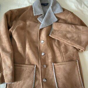 Western style faux suede / sheepskin jacket